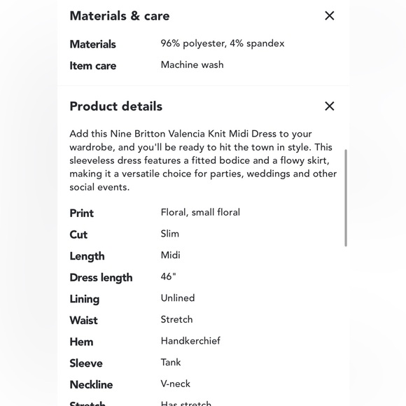 NINE BRITTON VALENCIA KNIT FITTEN MIDI DRESS - Picture 6 of 6